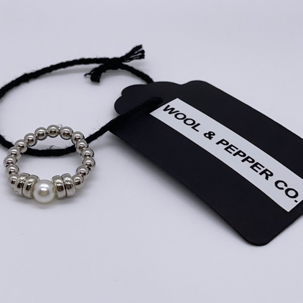 NWT Wool + Pepper Co. Beaded Stackable Ring